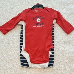 Carter's Red and Blue Bodysuit Vibrant Design